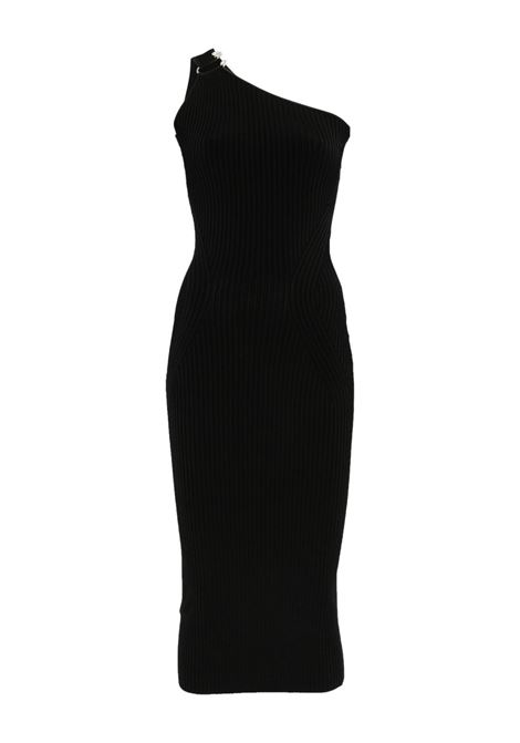 Abito midi monospalla in nero David koma - donna DAVID KOMA | SS25DKKN70DBLKSLVR